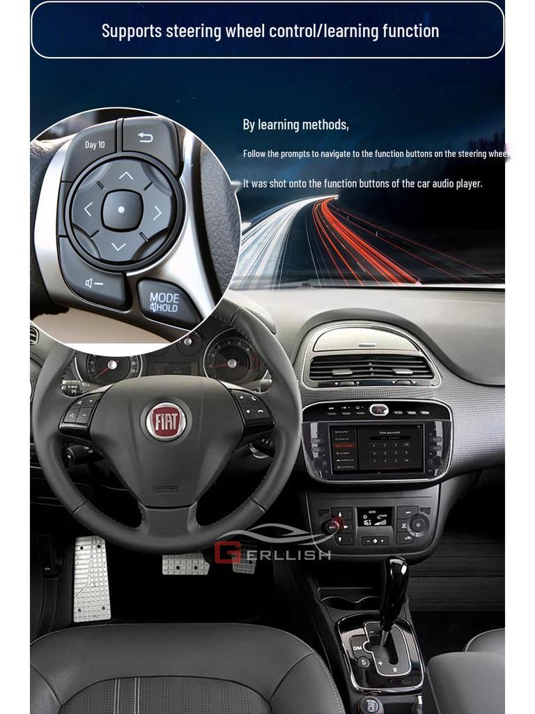 Автомобильная навигация Cross 7 дюймов с Bluetooth и CarPlay для Fiat Punto/Linea.