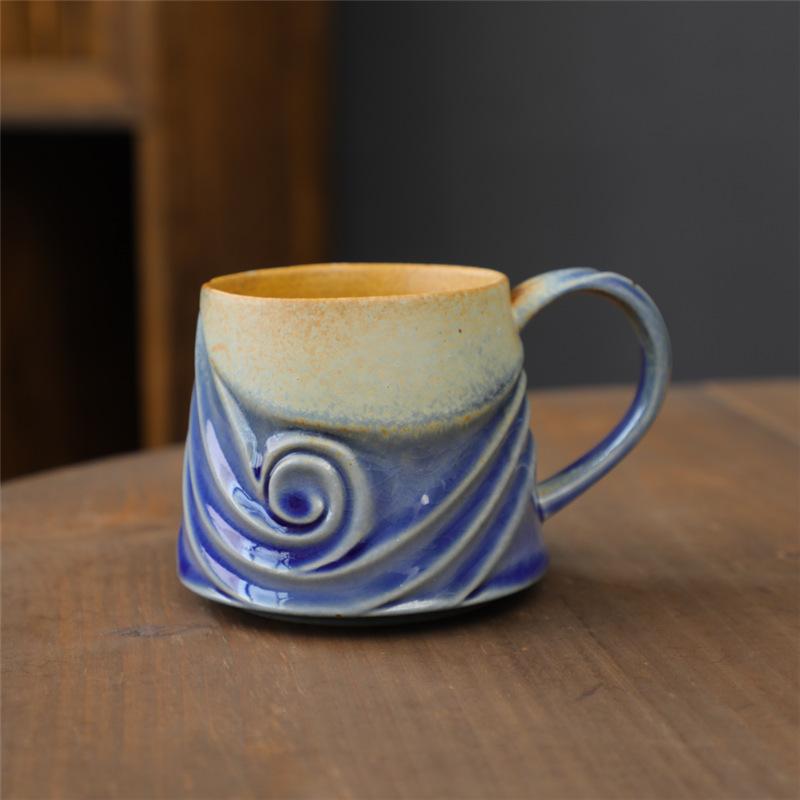 Special-Shaped Creative Ceramic Cup Supply Household Cup Kiln Change Water Cup High Value Coffee Cup
