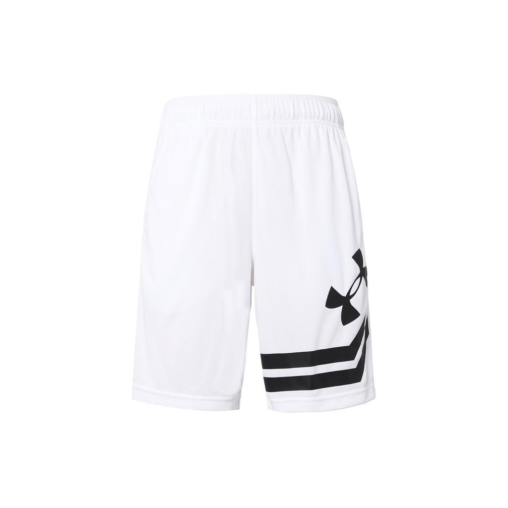 Under Armour Баскетбольные спортивные шорты Color Block, мужские шорты, белые 1351285-100