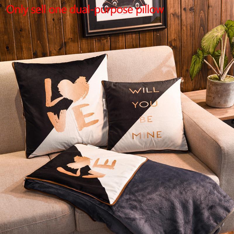 Зимняя коралловая бархатная подушка, подушка двойного назначения, переменное одеяло, домашний диван, подушка, автомобиль, теплый артефакт