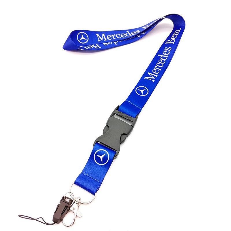 Lanyard Nylon Car Emblem Straps Key Cell Phone Work ID Card Hanging Rope For Mercedes-Benz A B C E G S V Class GLA GLC GLE GLK VF6