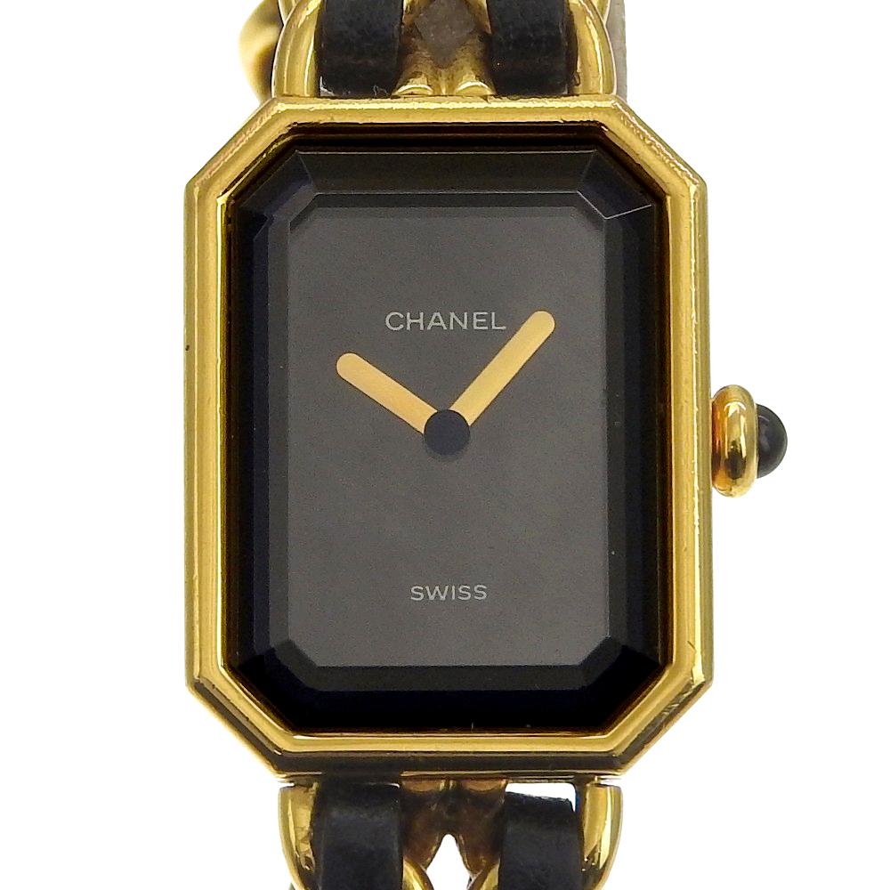 CHANEL Premiere S Watches H0001 black/gold blackDial Plated Gold/leather Quartz Analog display Women Used