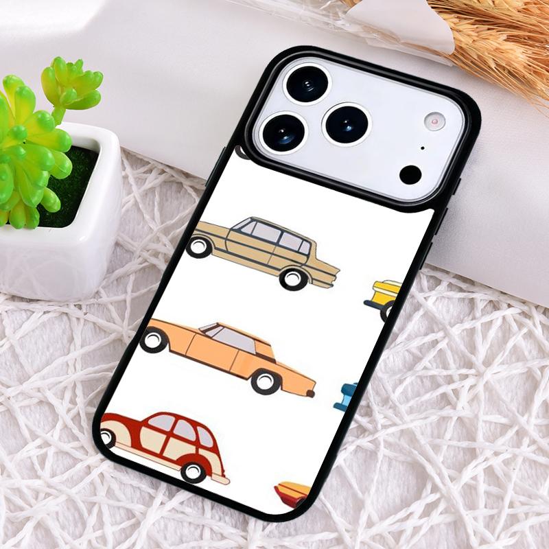 Cars Classic Retro Phone Case for iPhone 17 Air 16 15 11 12 14 13 Pro Max Shockproof Cover
