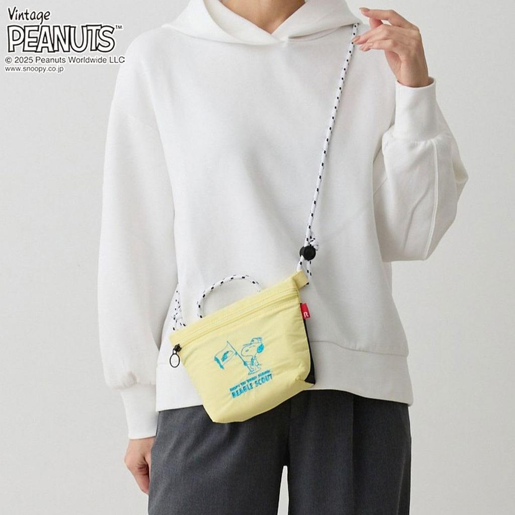 Сумка-почтальон Rootote Snoopy, Моющаяся, Легко охлаждающая, IP Термо-хранитель, Сумка-мессенджер, Peanuts-0E 8428 (04 Виноградное желе)