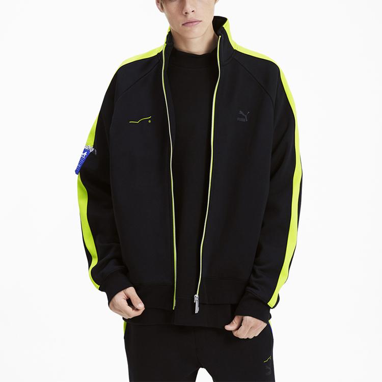 Puma X Ader Error Logo Print-Fleece-Fleece-Flying Sports Jacket Men Jackets Black 595533-01