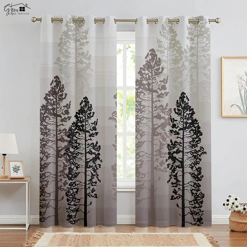 Лесные 3D-шторы с принтом пейзаж зеленый солнечный кленовый лист природа жизненная сила B&B отель спальня гостиная шторы 2 шт.