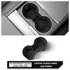 Center Console Water Cup Pad for Tesla Model Y Juniper 2025/Model 3 Highland Anti-slip Mat Accessories Rear Row Cup Holder Pad