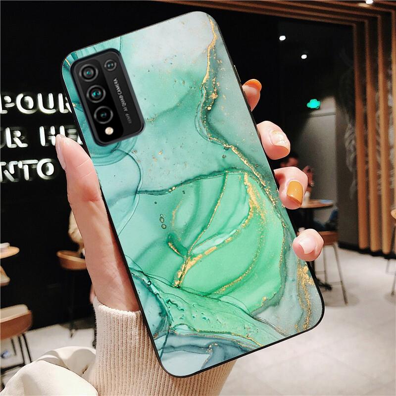 Зеленый, синий, фиолетовый мраморный чехол для телефона для Huawei Honor 50 10X Lite 20 7A 7C 8X 9X Pro 9A 8A 8S 9S 10i 20S 20lite 7X 10 lite