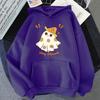 Not Too Spooky Very Demure Hoodies Cartoon Halloween Print Sweatshirt Ghost Print Top Men Women Clothes Long Sleeved Top