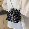 Versatile Niche Bag Women's 2025 New Fashion Sequined Bucket Bag High-end Versatile Chain Shoulder Dinner Bag