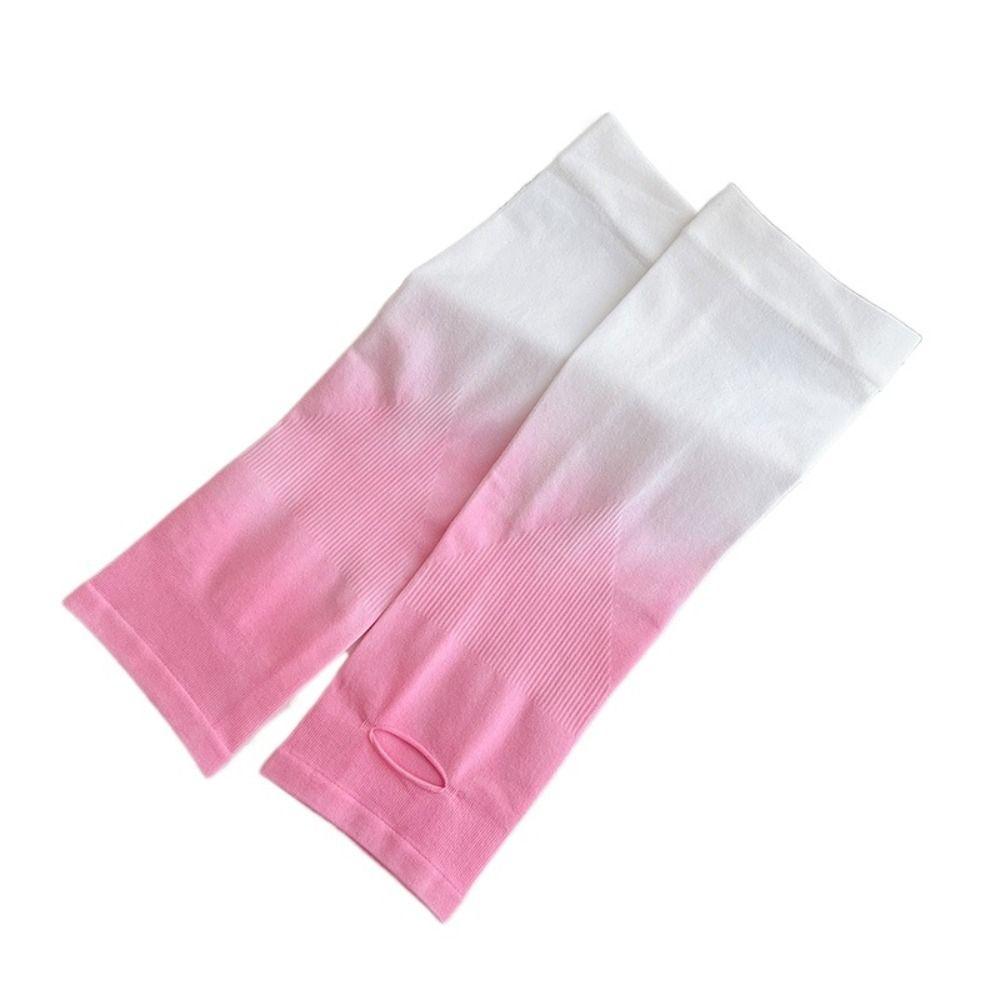 Spandex Gradient Color Sleeve Polyester Sun Protection Arm Cover Ice Silk Arm Sleeves  Kids