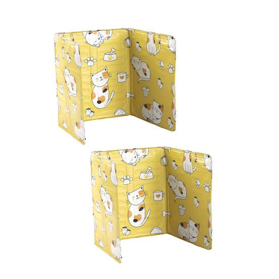 2Pcs 3-Sided Foldable Splatter Guard Aluminum Foil Grease Screen for Stovetop Frying Pan Protects Countertop from Oil Splashes Kitchen Cooking