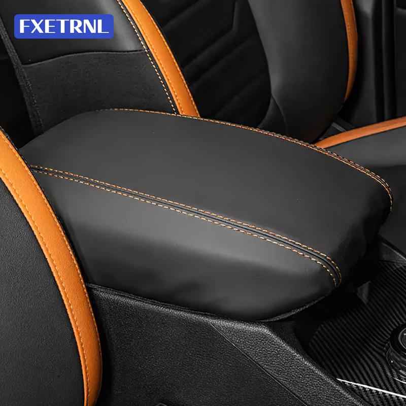 For Ford Ranger 2024 Leather Armrest Box Protective Cover Modification Organizer Arm Rest Lid Interior Trim Accessories