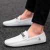 Fashion Genuine Leather Mens Driving Shoes Formal Mens Casual Loafers Moccasins Breathable Slip On Male Boat Shoes Leisure Walking Flats