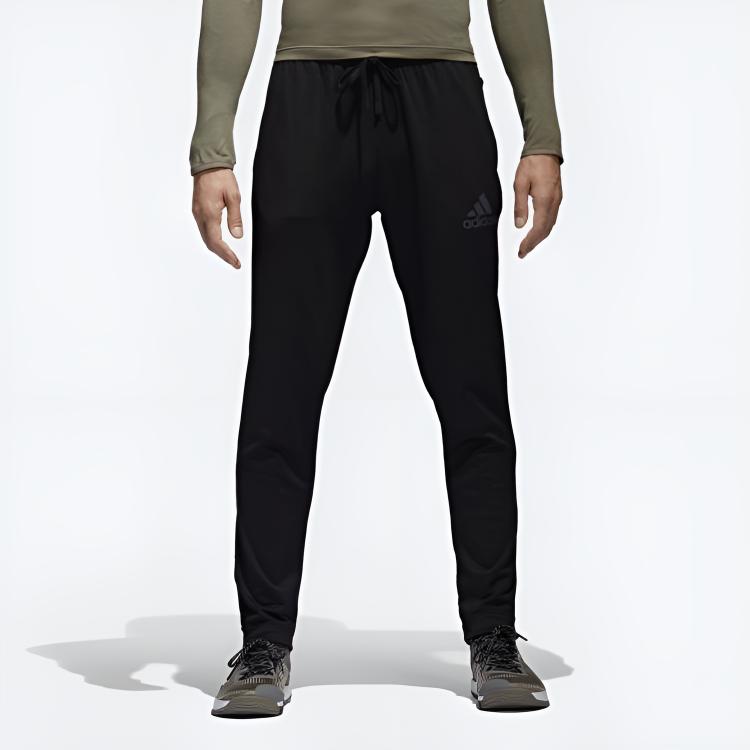 Adidas Clima Heat Fashion Versatile Casual Solid Color Knitted Sports Pants Men Pants Black BR3755
