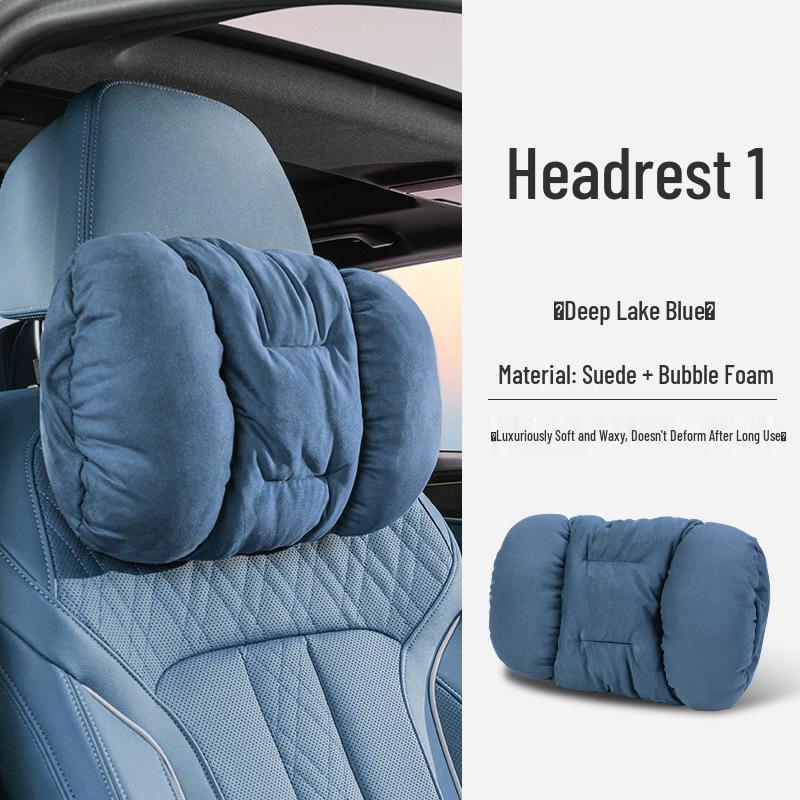 Роскошный зимний замшевый подголовник для автомобиля: Плюшевая подушка для поддержки поясницы и шеи