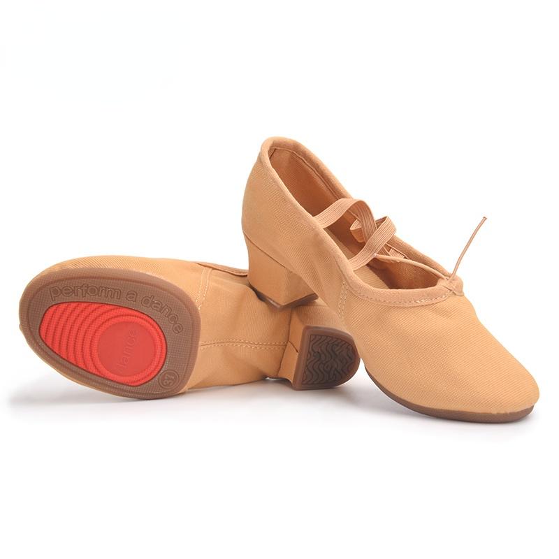 Женская танцевальная обувь для девочек, балетная обувь для джаза и сальсы, мягкая подошва, низкие каблуки, детские танцевальные тапочки, розовые, черные, красные, детские латинские кроссовки