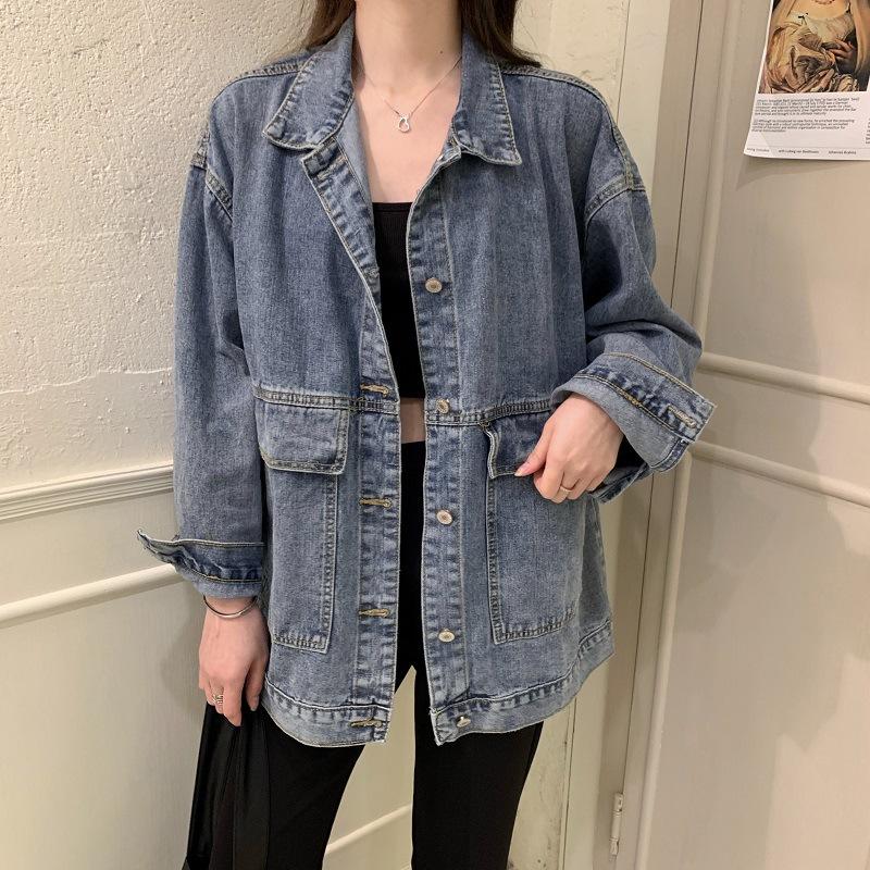 Denim Jacket Women's Spring and Autumn Loose All-match Student Jacket Jacket Retro Trend