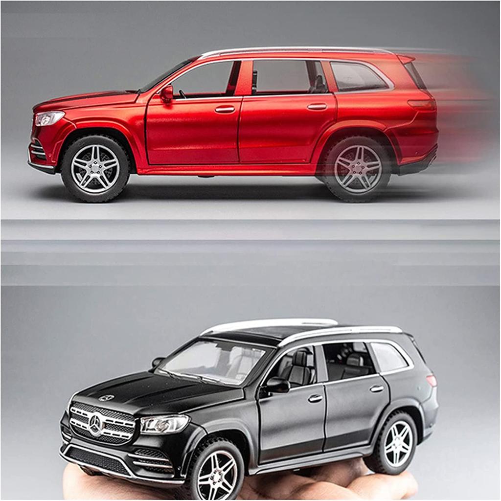 1/32 Scale Benz GLS580 Diecast Car Model Toy, Pull Back Toy Vehicle with Sound and Light for Kids Toddler Boys Girls Gift Collection