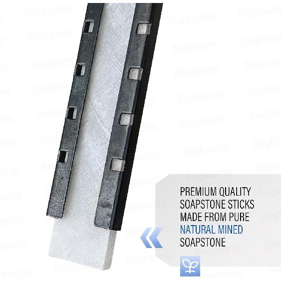 Soapstone Holder with 20 Pcs Flat Soapstone Pencil Refills Sticks for Welding Welders Marker Marking