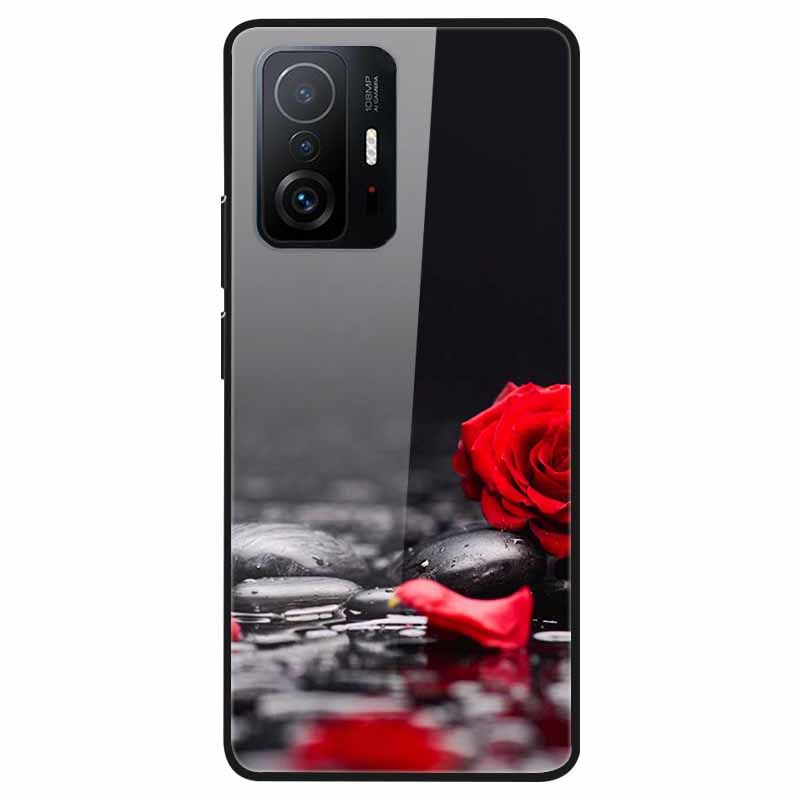Для Xiaomi 11T Закаленное Стекло Чехол Мягкий Бампер Жесткий Funda Для Xiaomi mi 11T Pro Чехол для Телефона 11 T 11T Pro 11TPro Задняя Крышка Корпуса