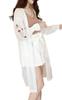 Кардиган-платье с цветочной вышивкой Размер [1/2style] Женский Прозрачный (Белый, Л)