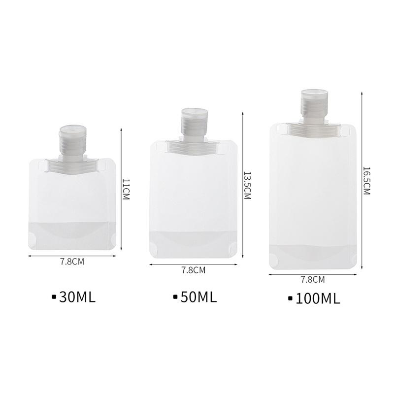 30/100 мл Дорожный дозатор для лосьона Многоразовые пакеты для шампуня Жидкий герметичный многоразовый контейнер для хранения косметической упаковки