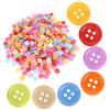 1000Pcs Mixed Color Buttons Plastic Sewing Manual DIY Clothing Accessories Hand Made Ornament(15mm )
