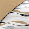 Housse de couette - Vaguelines - 220 x 240 cm - 2 taies - Beige - Oeko-Tex®