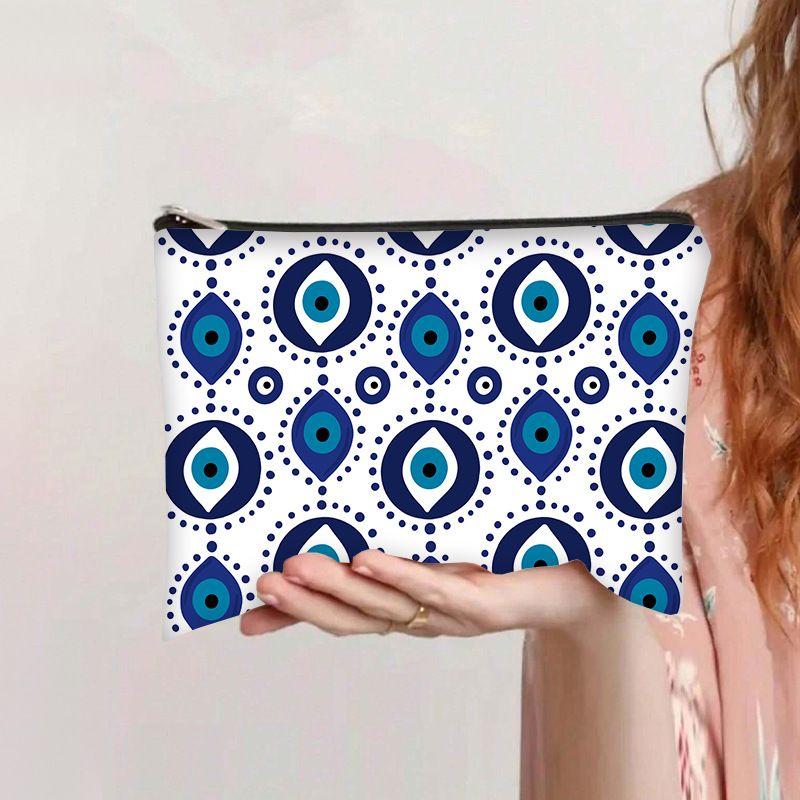 Косметичка с принтом «Глаз Дьявола», дорожная сумка для хранения, высококачественный женский клатч, косметичка