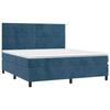 3143101 vidaXL Divan Bed and Mattress Dark Blue 180x200cm Velvet