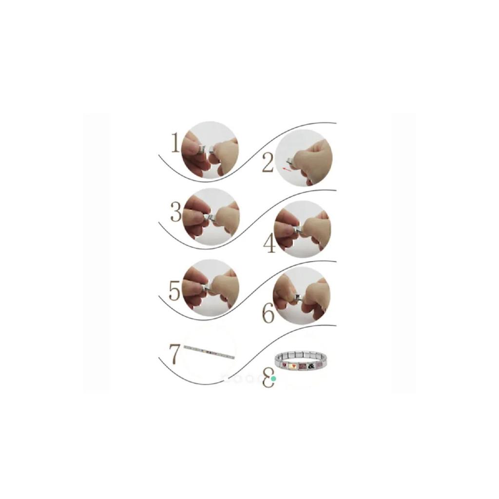 Итальянский браслет-подвеска из нержавеющей стали без надписей