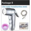 Handheld Silver Toilet Bidet Faucet Sprayer ABS Shower Head Wc Bathroom Accessories Water Spray Set Self Cleaning