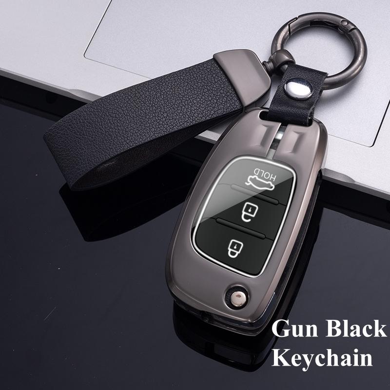 Металлический цинковый чехол для автомобильного ключа для Hyundai Tucson Sonata Santa Fe Elantra Accent Solaris Verna Ix25 Ix35 I20 I30 I40 Creta IX45 I10 I30 HB20 2022 2021