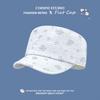 Retro floral flat top cap women's spring and summer new fashionable versatile face small fresh travel equestrian hat