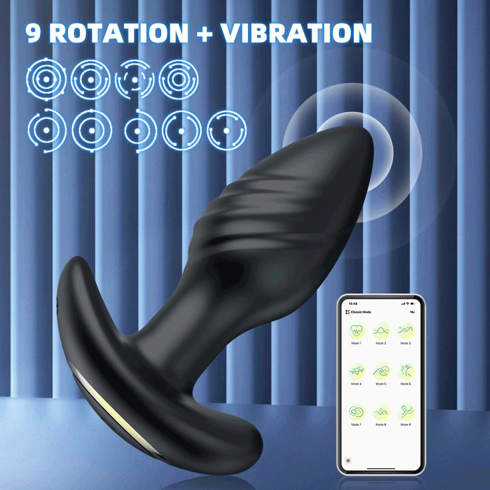 APP Control Анальный вибратор Вращение Анальная пробка Мужской Массажер простаты Стимулятор Женский мастурбатор Взрослые секс-игрушки для женщин Геев
