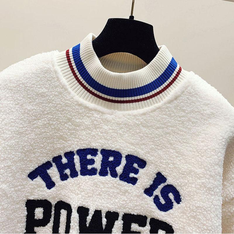 Шерстяной свитер, женский осенне-зимний мягкий и утолщенный свободный топ, теплый удобный пуловер, повседневные топы