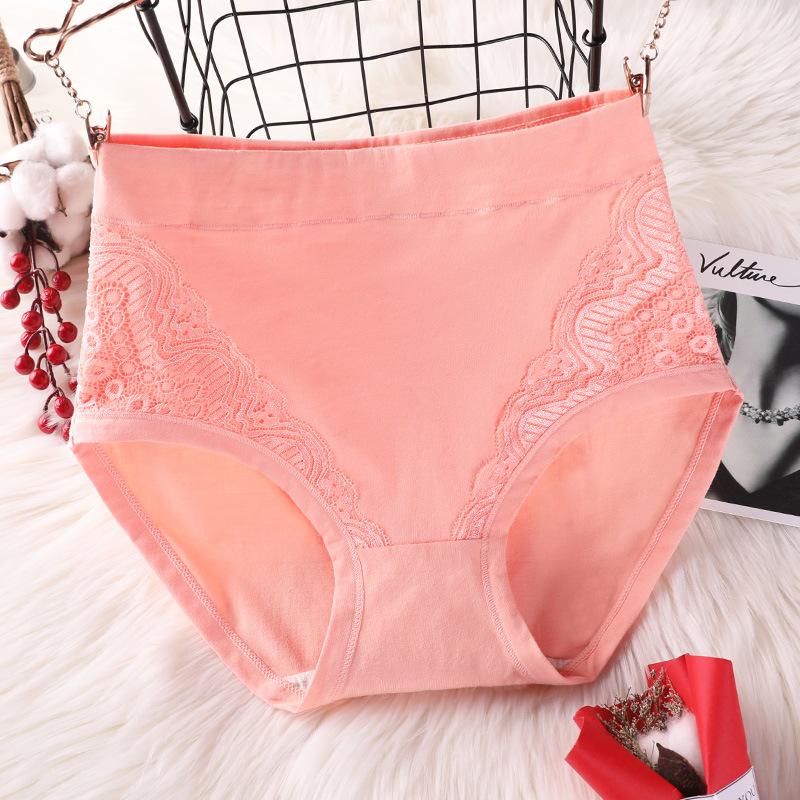 Plus Size Women's Cotton Red Lace Midwaist Year of Life Briefs Panties