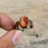 Carnelian Rough Ring Electroformed Copper Ring Adjustable Ring Handmade Rings Electroformed Jewelry Anniversary Gifts Original Gemstone Ring