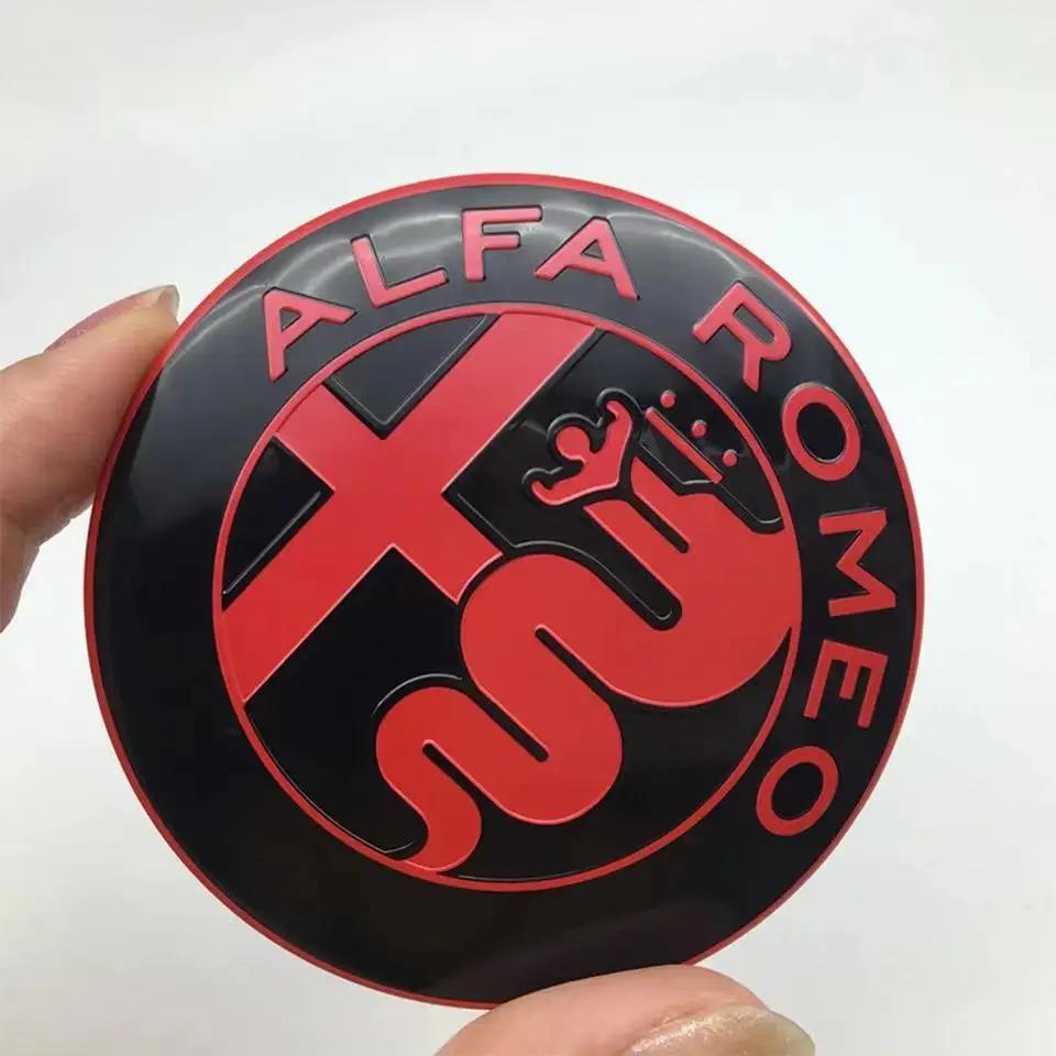 Hub Caps For Alfa Romeo Giulietta Mito Giulia Stelvio Brera 147 156 159 40mm Car Steering Wheel Emblem Sticker Central Console K YKLMN1