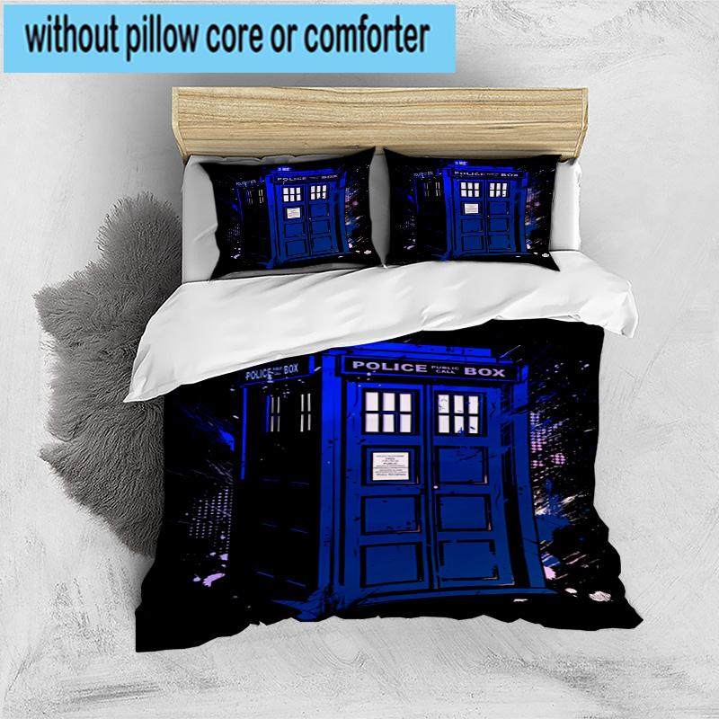 3PCS telephone booth 3pcs Bedding,Including 3PCS Duvet Cover And 2pcs Pillowcases Perfect for Christmas,Ideal for Bedroom, Dormitory