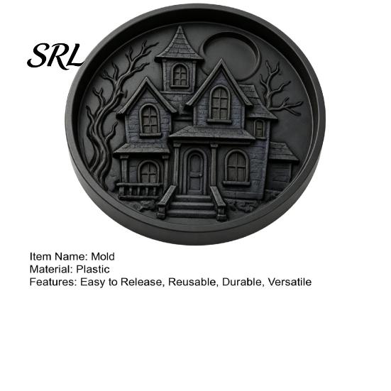 Reusable Cement Casting Form Halloween Stepping Stone Mold, Plastic Molds, DIY Resin Soap Making Mold Path Maker for Garden Patio Lawn & Backyard
