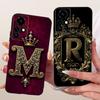 For Infinix Zero X Pro Case For Infinix Zero X Cover Silicone Luxury Crown A-Z Letters 2D Flat Pattern Soft Casing X6810 X6811