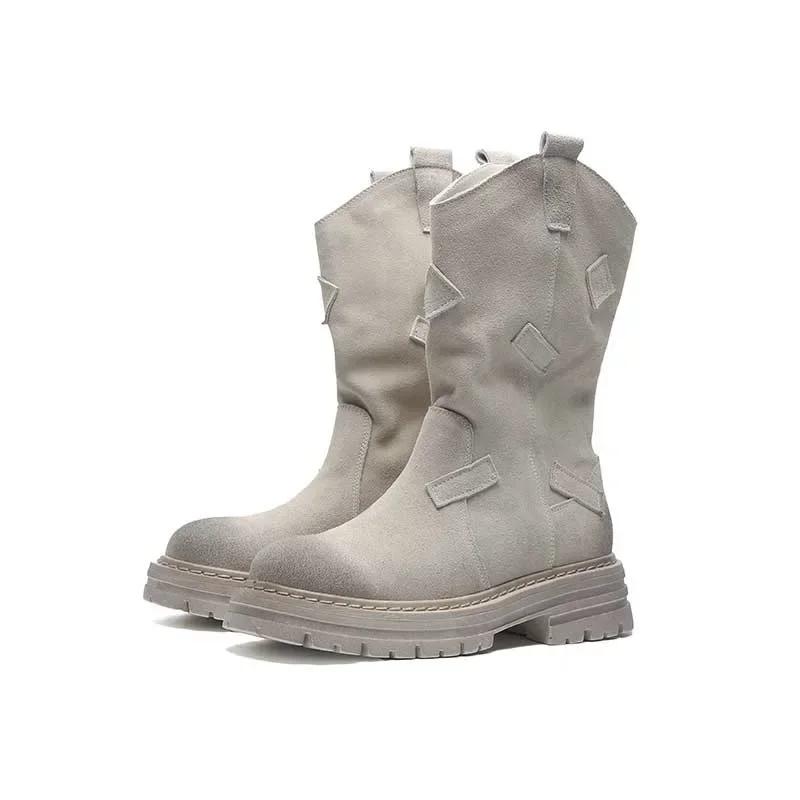 Модные женские ботинки 2024 года, уличные ботинки с межподошвой, противоскользящие, износостойкие, ветрозащитные, на толстой подошве, удобные, короткие, в стиле ретро, ботильоны