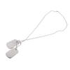 Double Tag Pendant Necklace Simple Fashionable Titanium Steel Necklace Jewelry Accessory for Street