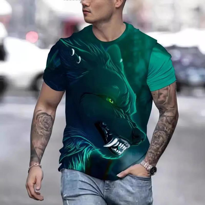 Мужская футболка с 3D принтом и короткими рукавами, свободная повседневная футболка с круглым вырезом и короткими рукавами, женская футболка