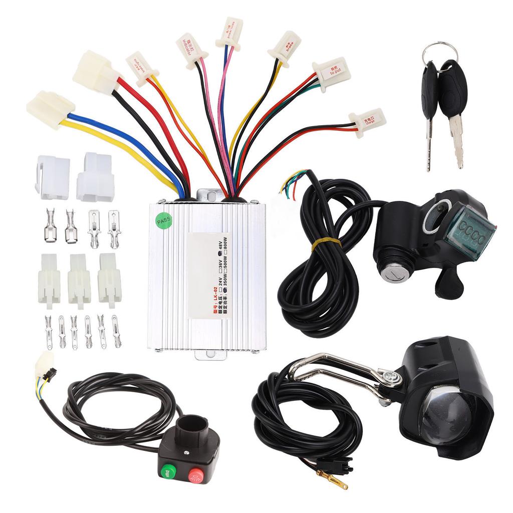 48V 350W Electric Bike Conversion Controller Kit Brush Speed Motor Controller Thumb Throttle Handlebar Kit