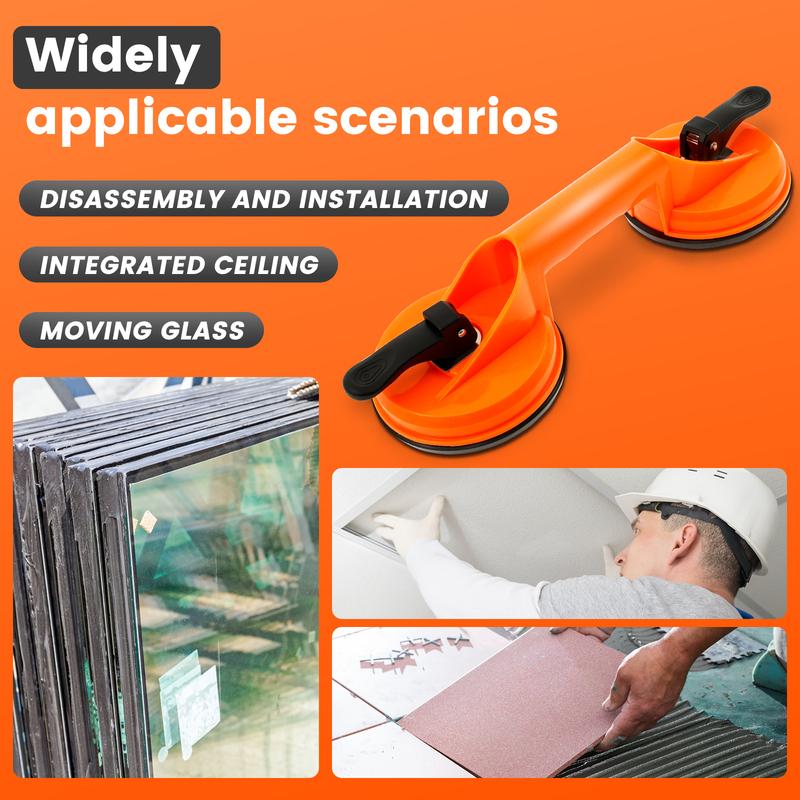 2Pcs New Glass Lifting Suction Cups Heavy Duty Vacuum ABS Handle Holder for Lift Floor Tile Auto Car Windshield Repair Hand Tool