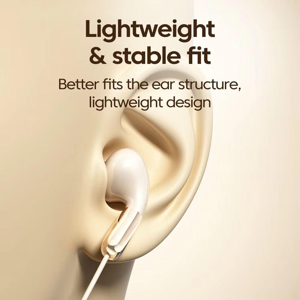 HiFi Microphone Earphones Ear Clip Type In-ear Earphones Wired Headphones Sport Use
