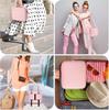 Women's cosmetic bag organizer case with compartments, perfect for traveling
